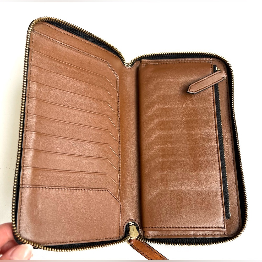 BURBERRY  Horseferry Check Zip Around Wallet Brown - Picture 8 of 16